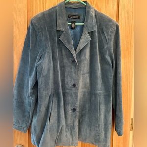 Light blue suede jacket